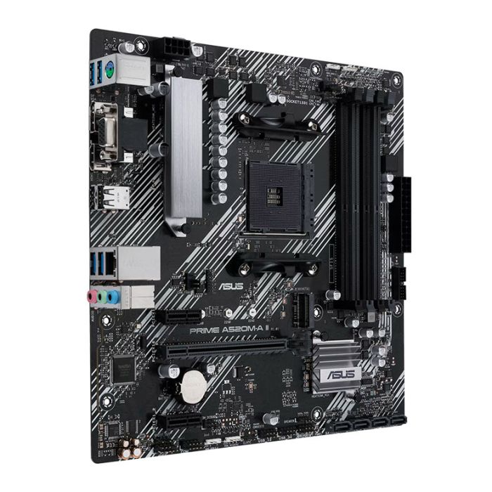 Placa Mae Asus PRIME A520M-A II, DDR4, Socket AM4, Chipset AMD A520, PRIME A520M-A II