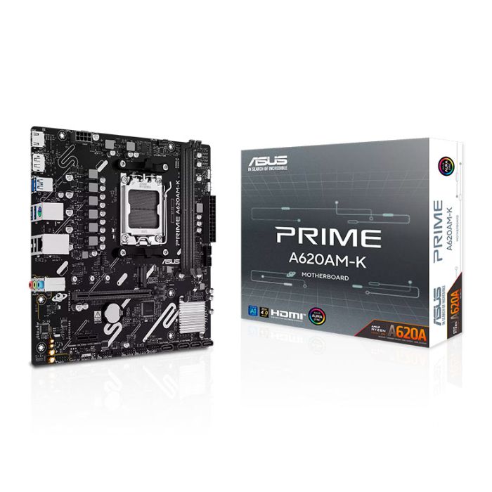 Placa Mae Asus Prime A620AM-K, DDR5, Socket AMD AM5, M-ATX, Chipset AMD A620A, PRIME-A620AM-K