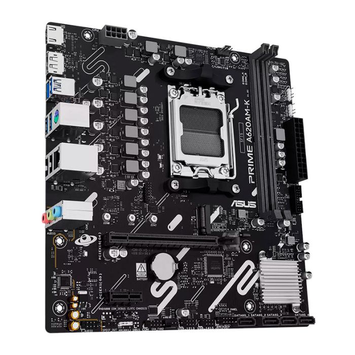 Placa Mae Asus Prime A620AM-K, DDR5, Socket AMD AM5, M-ATX, Chipset AMD A620A, PRIME-A620AM-K