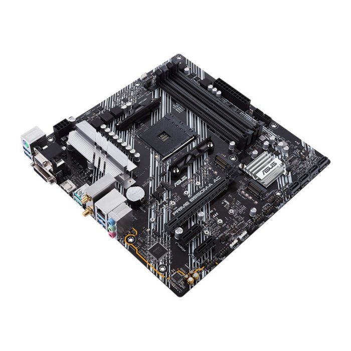 Placa Mae Asus PRIME B550M-A AC, Wifi, DDR4, Socket AM4, M-ATX, Chipset AMD B550, PRIME-B550M-A-AC