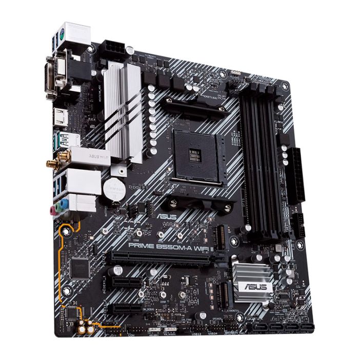 Placa Mae Asus PRIME B550M-A WIFI II, DDR4, Socket AMD AM4, M-ATX, Chipset AMD B550, PRIME-B550M-A-WIFI-II