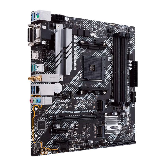 Placa Mae Asus PRIME B550M-A WIFI II, DDR4, Socket AMD AM4, M-ATX, Chipset AMD B550, PRIME-B550M-A-WIFI-II