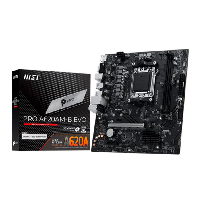 Placa Mae MSI Pro A620AM-B Evo, DDR5, Socket AMD AM5, M-ATX, Chipset AMD A620A, PRO-A620AM-B-EVO