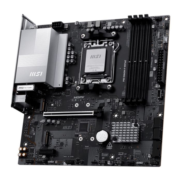 Placa Mae MSI Pro B840M-P WiFi6E, DDR5, Socket AMD AM5, M-ATX, Chipset AMD B840, PRO-B840M-P-WIFI6E