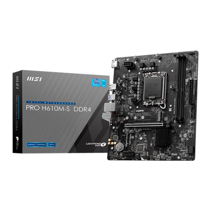 Placa Mae MSI Pro H610M-S DDR4, LGA1700, M-ATX, Chipset Intel H610, PRO-H610M-S-DDR4