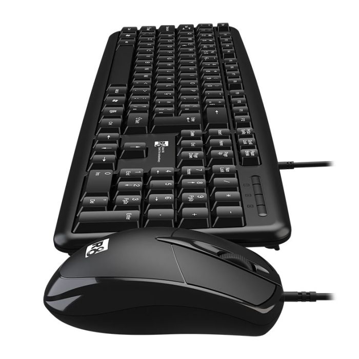 Kit Teclado e Mouse R8 1901, USB, ABNT2, Preto, R8-1901-BK1