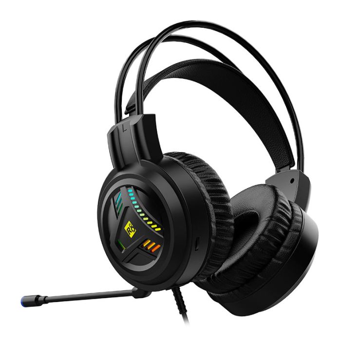 Headset Gamer R8 H05, Drivers 50mm, USB, Preto, R8-H05-RBW