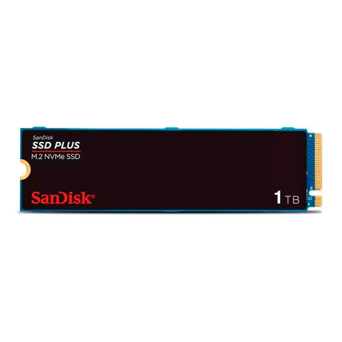 SSD Sandisk Plus, 1TB, M.2 2280, PCIe NVMe, Leitura 3200 MB/s, Gravacao 2500 MB/s, SDSSDA3N-1T00-G26