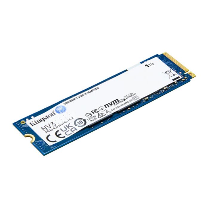 SSD Kingston NV3, 1TB, M.2 2280, PCIe NVMe, Leitura 6000MB/s, Gravacao 4000MB/s, SNV3S-1000G