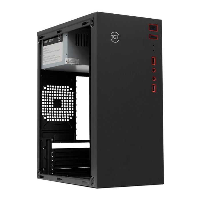 Gabinete TGT B110, Com Fonte TGT 200W, Preto, TGT-B110F200W-PR01