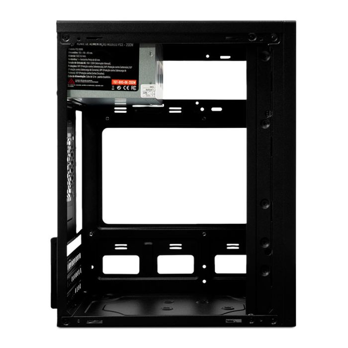 Gabinete Office TGT B115, Mini-Tower, Com Fonte 200W, Preto, TGT-B115-BK-200W