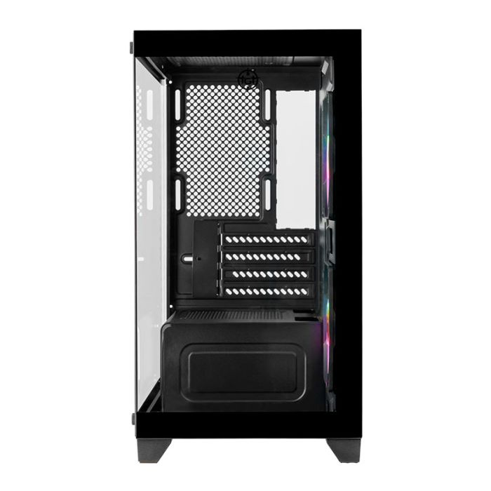 Gabinete Gamer TGT Gladiator, Rainbow, Mid-Tower, Lateral de Vidro, Com 2 Fans, Preto, TGT-GLD-BK