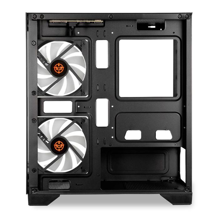 Gabinete Gamer TGT Gladiator, Rainbow, Mid-Tower, Lateral de Vidro, Com 2 Fans, Preto, TGT-GLD-BK