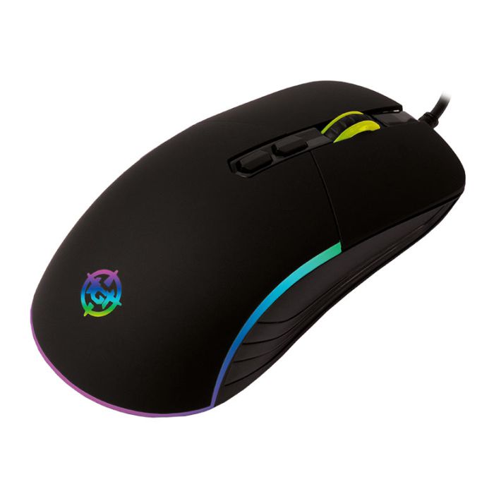 Mouse Gamer TGT GM75, Rainbow, 3600DPI, 6 Botoes, Preto, TGT-GM75-BL01