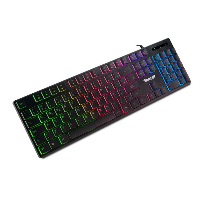 Kit Teclado e Mouse TGT Leopard 2, Rainbow, 1200 DPI, ABNT2, Preto, TGT-LP2-RBW01