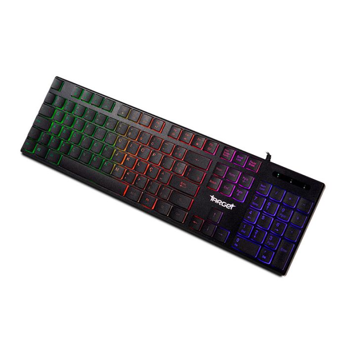 Kit Teclado e Mouse TGT Leopard 2, Rainbow, 1200 DPI, ABNT2, Preto, TGT-LP2-RBW01