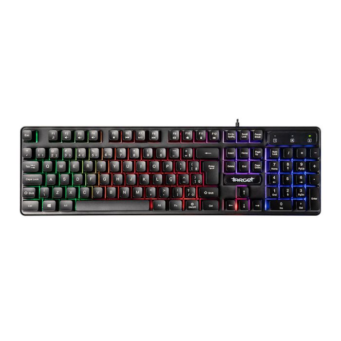 Teclado Gamer TGT M18L, Rainbow, ABNT2, Preto, TGT-M18L-RBW01