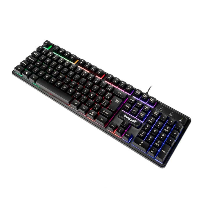 Teclado Gamer TGT M18L, Rainbow, ABNT2, Preto, TGT-M18L-RBW01