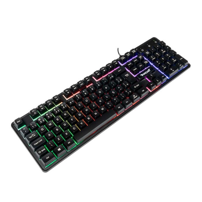 Teclado Gamer TGT M18L, Rainbow, ABNT2, Preto, TGT-M18L-RBW01
