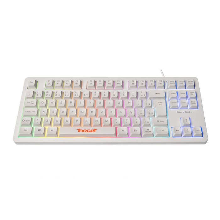 Teclado Gamer TGT M90B, Rainbow, ABNT2, Branco, TGT-M90B-RBW01