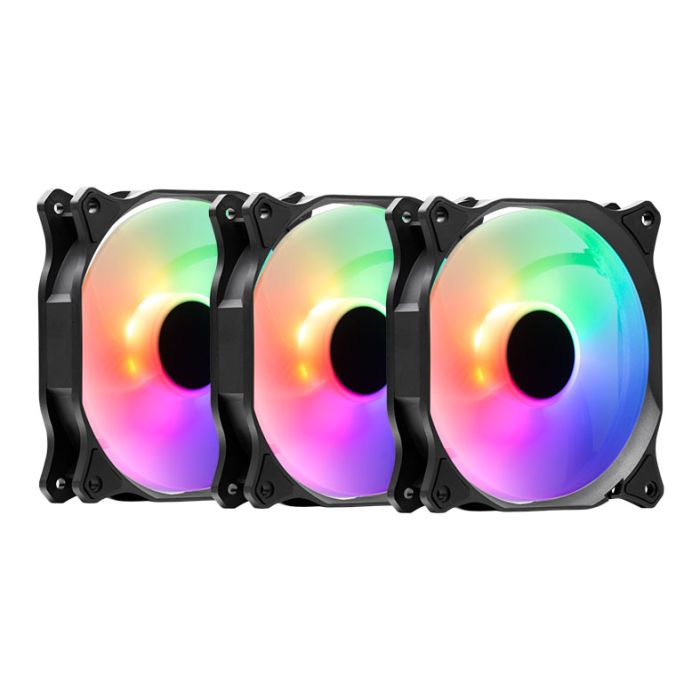 Kit Ventoinhas TGT Mirage, 3x120mm + Controladora, Led RGB, TGT-MRG120-RGB3