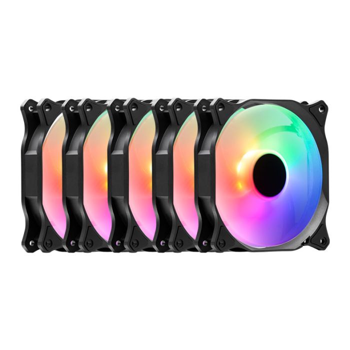 Kit Ventoinha TGT Mirage, 5x120mm + Controladora, Led RGB, TGT-MRG120-RGB5