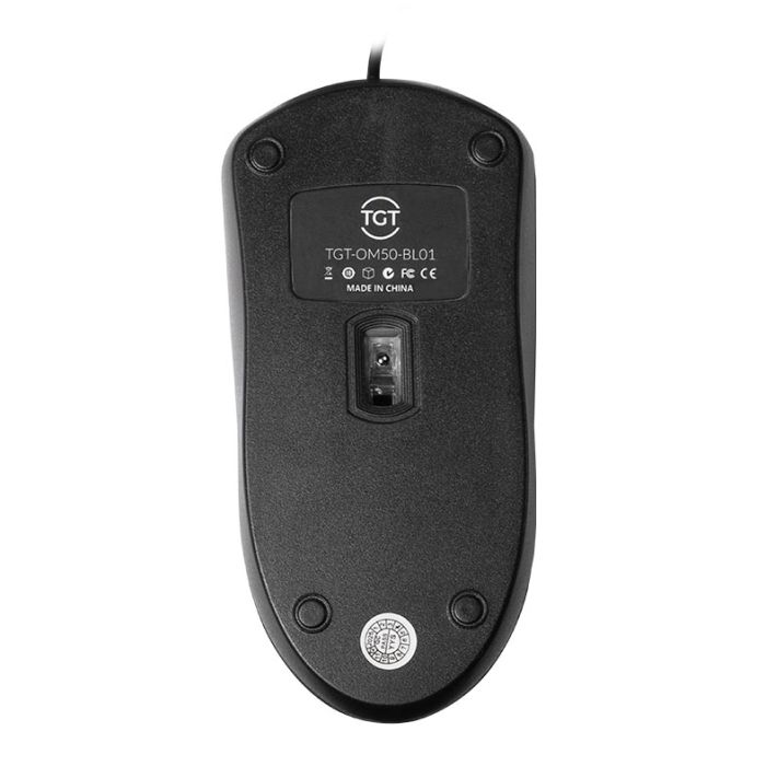 Mouse Office TGT OM50, 1200DPI, 3 Botoes, Preto, TGT-OM50-BL01