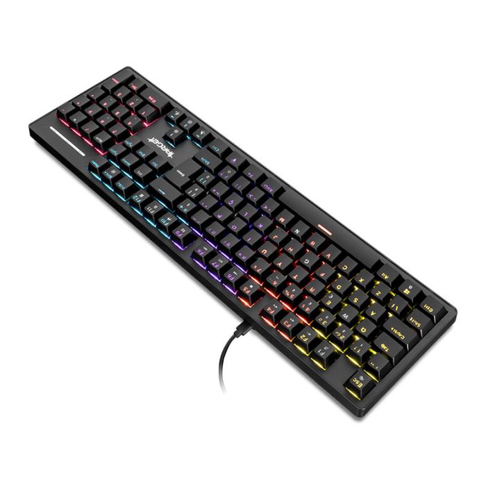 Teclado Mecanico TGT Sherman V3, Rainbow, ABNT2, Switch Huano Azul, Preto, TGT-SHR-RBW03