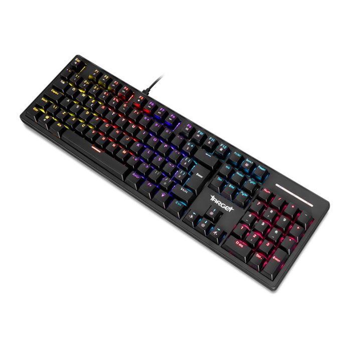Teclado Mecanico TGT Sherman V3, Rainbow, ABNT2, Switch Huano Azul, Preto, TGT-SHR-RBW03