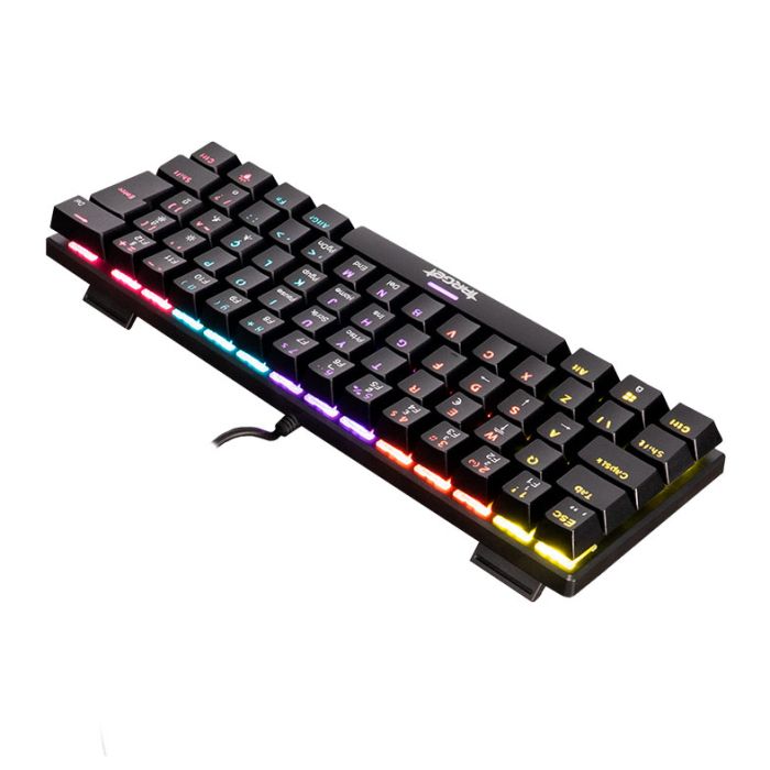 Teclado Mecanico TGT Sherman V3 C1, Rainbow, ABNT2, Switch Marrom, Preto, TGT-SHRC-BR01