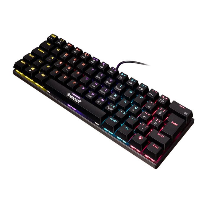 Teclado Mecanico TGT Sherman V3 C1, Rainbow, ABNT2, Switch Marrom, Preto, TGT-SHRC-BR01