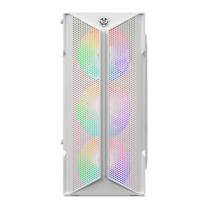 Gabinete Gamer TGT Skylancer V2, Mid-Tower, Lateral De Vidro, Com 4 Fans, Branco, TGT-SKLV2-WH-4F