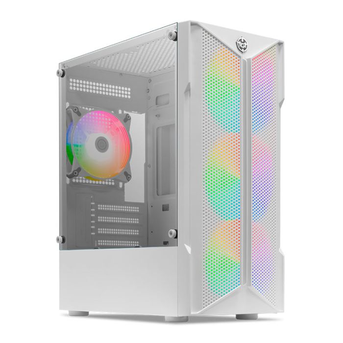 Gabinete Gamer TGT Skylancer V2, Mid-Tower, Lateral De Vidro, Com 4 Fans, Branco, TGT-SKLV2-WH-4F