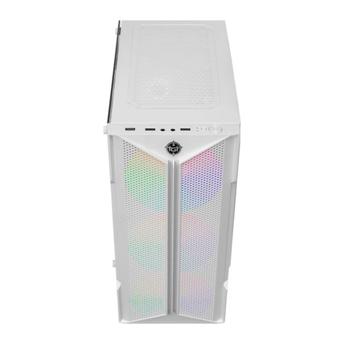 Gabinete Gamer TGT Skylancer V2, Mid-Tower, Lateral De Vidro, Com 4 Fans, Branco, TGT-SKLV2-WH-4F