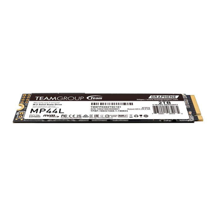 SSD Team Group MP44L, 2TB, M.2 2280, PCIe NVMe, Leitura 4800MB/s, Gravacao 4400MB/s, TM8FPK002T0C101