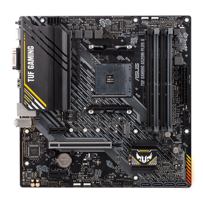 Placa Mae Asus TUF Gaming A520M-PLUS II, DDR4, Socket AMD AM4, M-ATX, Chipset AMD A520, TUF-GAMING-A520M-PLUS-II