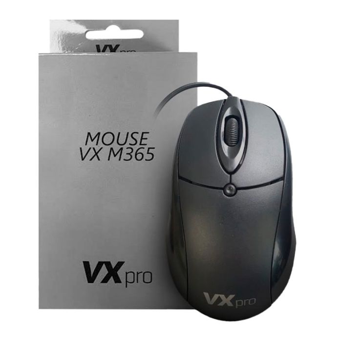 Mouse Duex VXM365, 1000DPI, 3 Botoes, Preto, VXM365