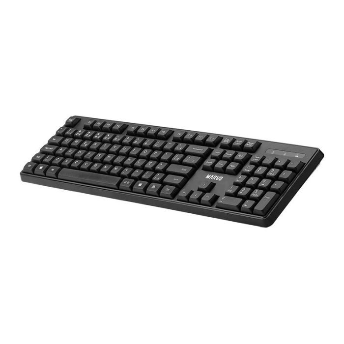 Kit Teclado e Mouse Marvo WS005, ABNT2, 1600PI, Wireless, Preto, WS005-BK-PT