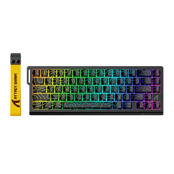Teclado Magnetico Attack Shark X68 HE, RGB, Switch Magnetico Linear, Black Contours, X68-HE-BLACK-CONTOURS