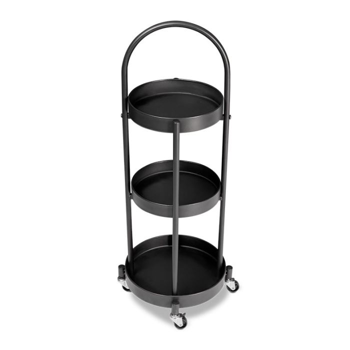 Carrinho Organizador Multiuso Zinnia Allure Curve ZO4, Preto, ZNC-ALLC-BL01