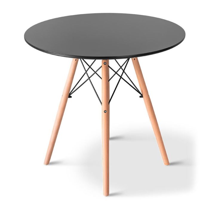 Mesa de Jantar Zinnia Eiffel ZM3, 80cm, Preto, ZNC-MEFL-BK02