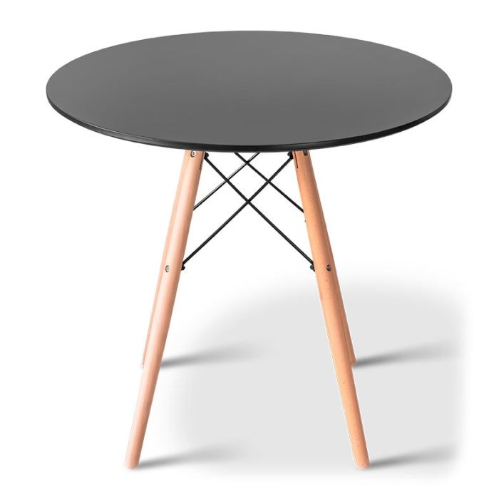 Mesa de Jantar Zinnia Eiffel ZM3, 80cm, Preto, ZNC-MEFL-BK02