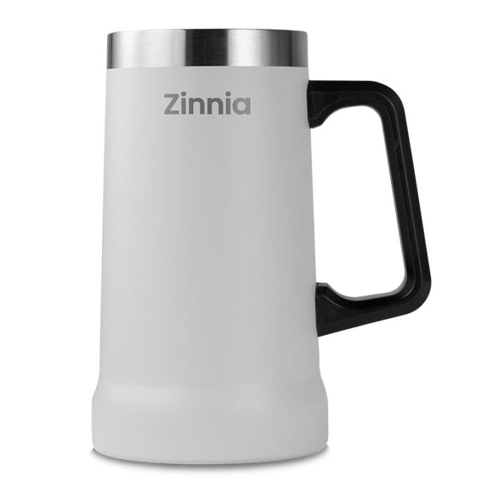 Caneca de Cerveja Zinnia ZR110, 710ml, Branco, ZNC-ZR110-WH01