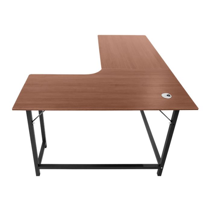 Mesa L Zinnia Argos 180, 180x120cm, Nogueira Media, ZNO-A180-WD03