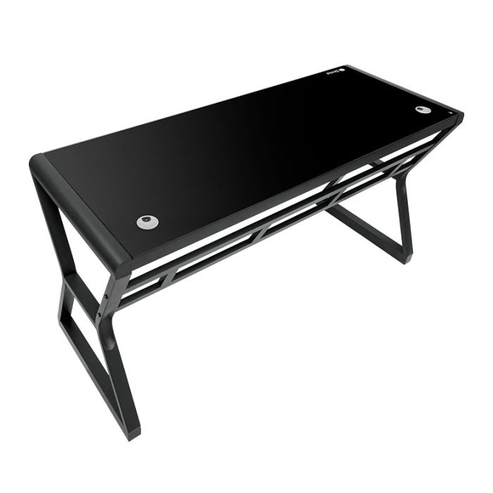 Mesa Zinnia Aurea A140, Vidro Temperado, Preto, ZNO-ARA-BK01