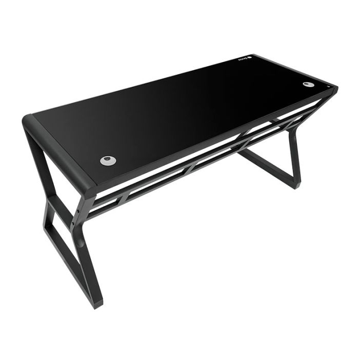 Mesa Zinnia Aurea A160, Vidro Temperado, Preto, ZNO-ARA-BK02