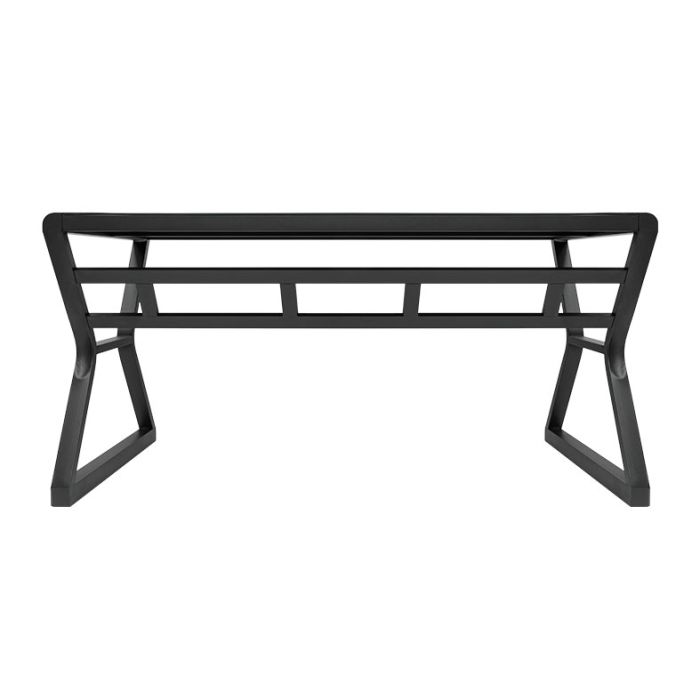 Mesa Zinnia Aurea A160, Vidro Temperado, Preto, ZNO-ARA-BK02