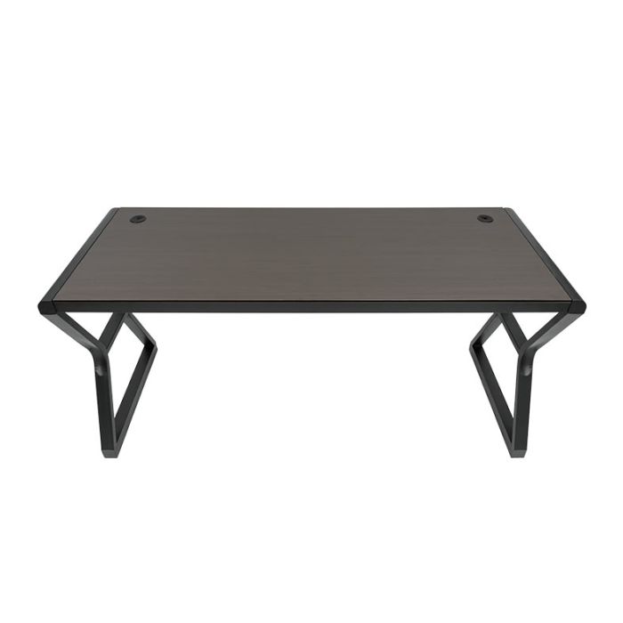 Mesa Para Escritorio Zinnia Aurea A160, Tampo de Madeira, 160cm, Carvalho Grafite, ZNO-ARA-WOD