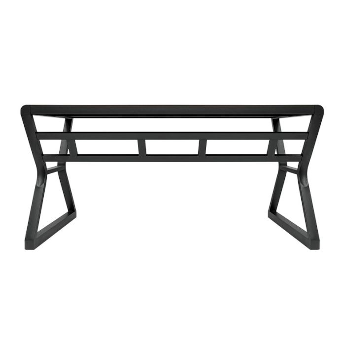 Mesa Para Escritorio Zinnia Aurea A160, Tampo de Madeira, 160cm, Carvalho Grafite, ZNO-ARA-WOD