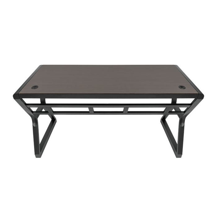 Mesa Para Escritorio Zinnia Aurea A160, Tampo de Madeira, 160cm, Carvalho Grafite, ZNO-ARA-WOD
